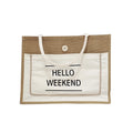 High Quality Jute Tote Bag Ecofriendly Printing logo Natural White Pocket Thick Large Weekend Burlap Jute Bags Wholesale Online