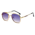 Trendy Alloy Sunglasses with Logo Fashion Brand 2024 New Driving UV400 Protection Red Blue Gray Unisex Wholesale