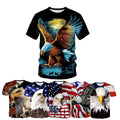 Soaring Eagle 3D Printed for Men 3D Printing Shirt From Men Soft Material Shirt Casual Loose T-shirt Sports Men's Streetwear