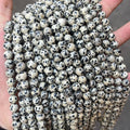 Hot Selling Natural Dalmatian Jasper Gemstone 4-12mm Round Smooth Natural Stone Beads Dalmatian Jasper