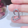 CAOSHI Fashion Heart Women Wholesale Necklace Silver Plated Micro Cubic Zirconia Brass Jewelry Pendant Ladies Necklace CZ Girls