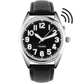 RUNCAR Men's  English Talking Watch Showing the Time Date or Alarm Time for Seniors Visually Impaired or Blind