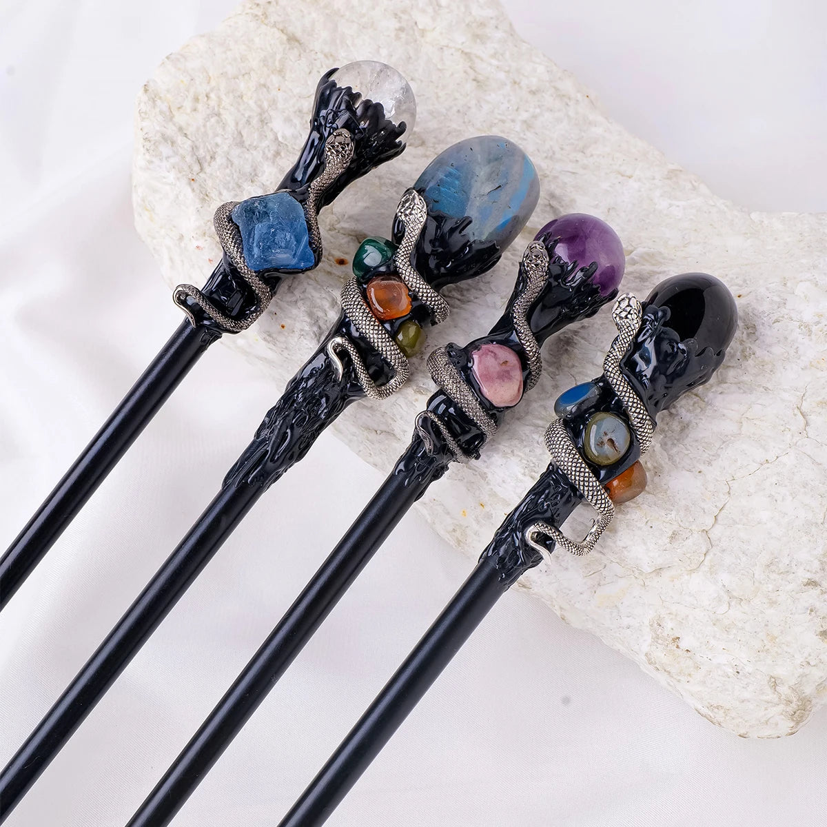 Wholesale Natural Healing Crystal Crafts DIY Crystal Tumble Cosplay Sceptre Toys and Souvenirs for Children