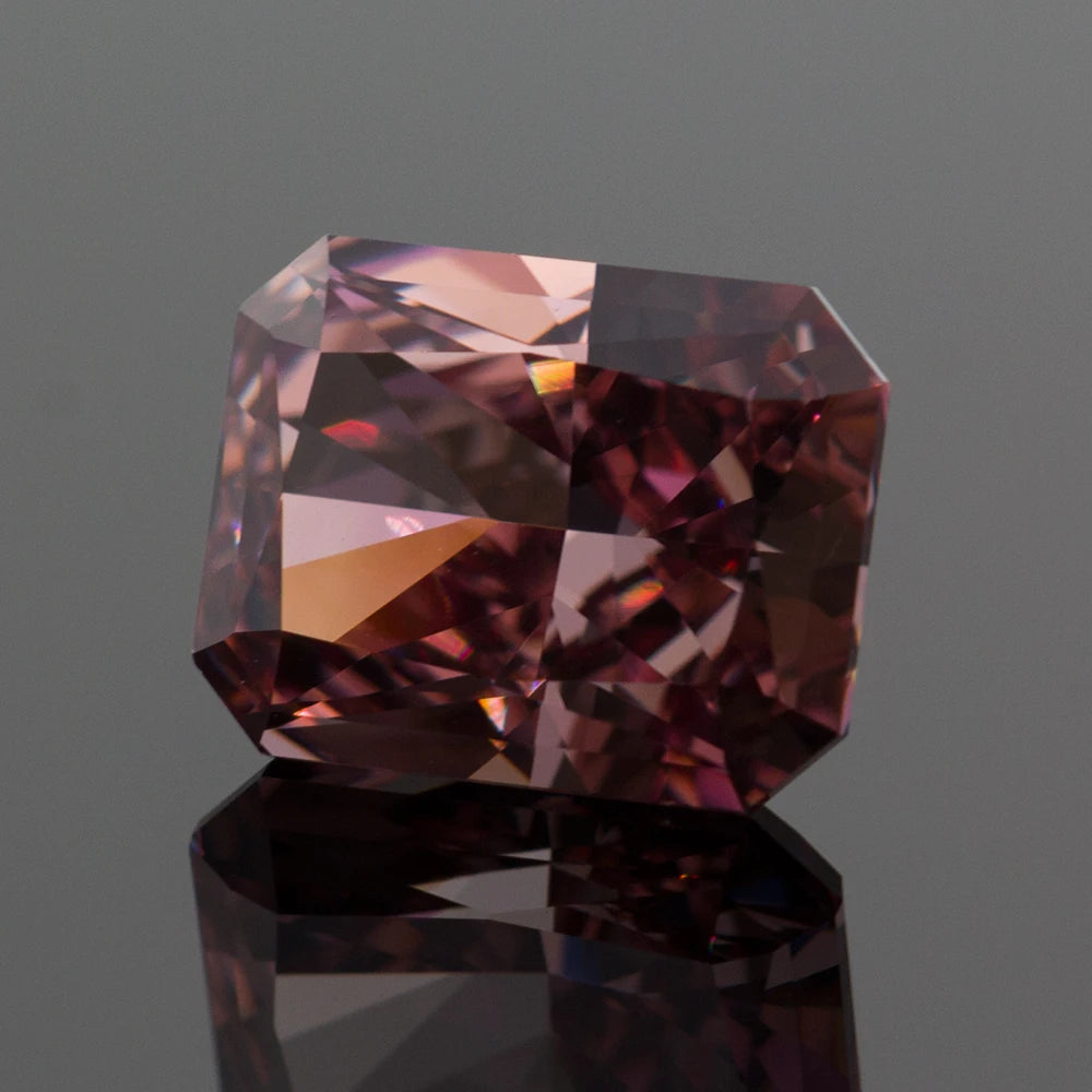 HOLYCOME Wholesale 5A Hand Made Ice Crushed Cut Radiant Custom Loose Gemstone Cubic Rhodolite Jewelry Vvs Bracelet Zircon