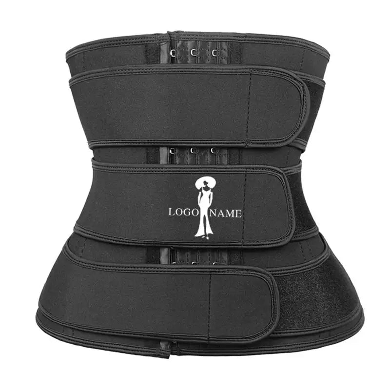 Custom Logo Compression Tummy Tucker Cincher Girdle Tummy Control Triple Belt 3 Strap Corset Waist Trainer With Personal Logo