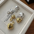 3 Size Hammered Charm Pendant 925 Sterling Silver 18K Gold Plated Heart Shape Charms Pendants for Jewelry Making