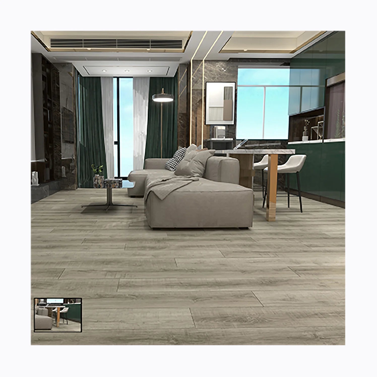 Waterproof Anti-Slip Click Lock Floor 5mm Vinyl Plank SPC Flooring China PVC Wood Grain Interlocking Tiles