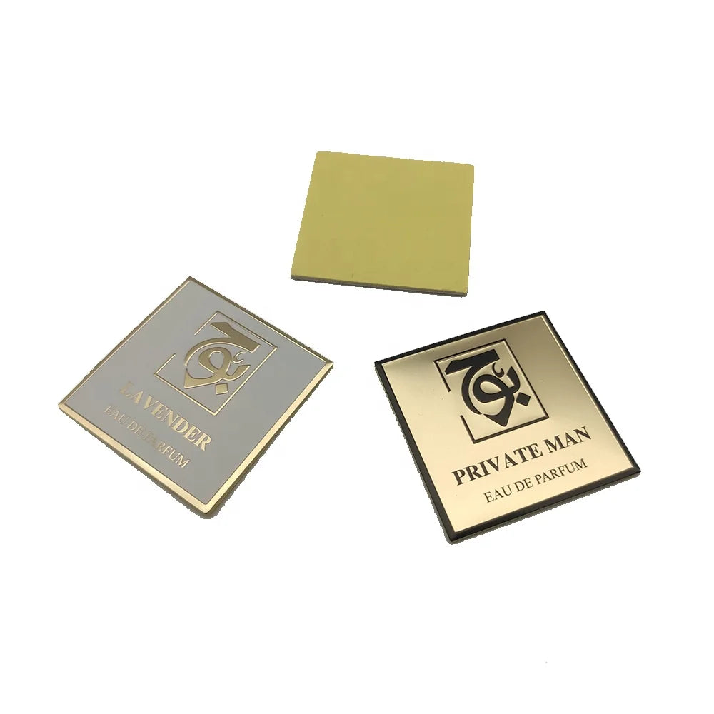 Wholesale Personality Metal Perfume Candle Jar Label Custom Made Adhesive Sticker for Glass Jar