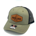 Custom Logo Laserable Leatherette Patch Hat Snapback Trucker Cap Mesh Back Trucker Hat Leather Patch Hat