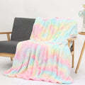 Personalized Customizable Tie-dye Plush Keep Warm Nap Blanket for Office Living Room Gift Blanket