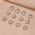 Minimalist Tarnish Free Hoop Clip on Nose Ring 316L Stainless Steel Fake Non Piercing Jewelry Set