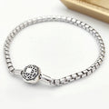 S925 Silver Crown Charms Beads Adjustable Wholesale Chakra Bracelet for Jewelry Making