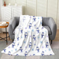 Wholesale White Gift Cozy Digital Sublimation Custom Print Logo Flannel Fleece Throw Blankets for Winter