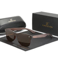 KINGSEVEN Unisex Polarized Sunglasses with Natural Bamboo Temples Handmade Original Wood Glasses for Men and Women Model 5504