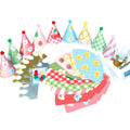 Children's Cartoon Birthday Fluffy Ball Hat Teddy Bear Mesh Hat Baby's First Year Photo Commemorative Crown Hat Set Wholesale