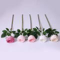 AF10909 High Quality Red White Artificial Flowers Real Touch Silk Rose Flowers in Bulk Wedding Home Decorative