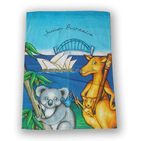 Online Hot Sale Artist Painting Drawing 100% Cotton White Twill Fabric Digital Printing Kitchen Dish Australia Tea Towel