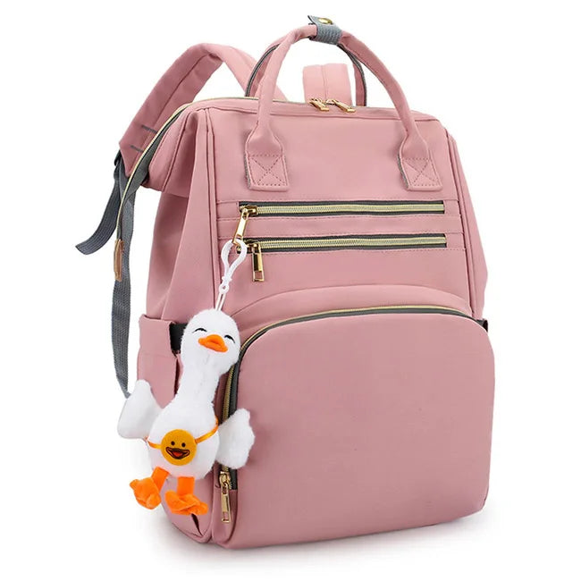 2023 Hot Sale Multi-functional Mommy Bag Simple Solid Color Waterproof Large Capacity Milk Bottle Diaper Bag OEM Customized