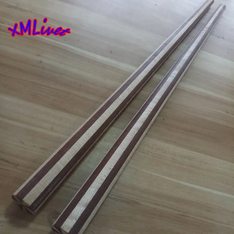 Xmlivet Half-finished 12 Pieces Tiger Maple and Cocobolo Wood Laminated Technology Cue Butt Pool Billiards Carom Cue Butts