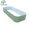 17" Tall 3.5ft*8ft Outdoor Aluzinc Galvanized Planter Box Modular Corrugated Metal Garden Raised Bed Kit (240x105x43cm)