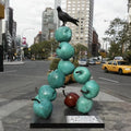 Famous Design High Quality Modern Bronze Bird on Apples Sculpture with Polished Casting Customizable Statue on Sale