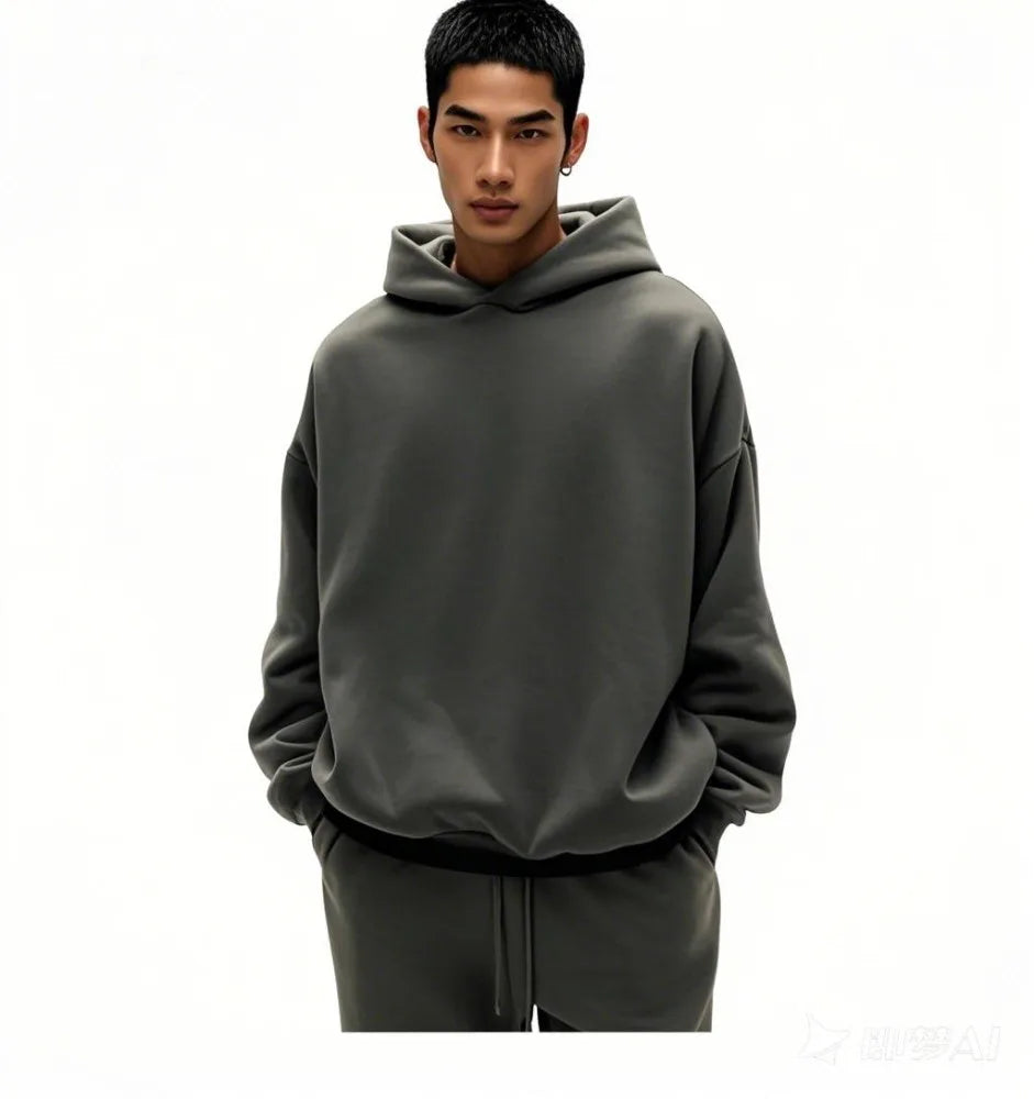Full 0.68 Print Patchwork Cropped Crack Custom Boxy 450gsm Oversized Heavyweight Distressed 500gsm Screen Puff Print Hoodie Men