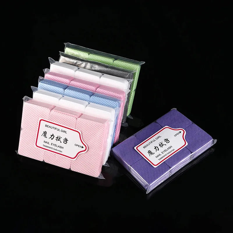 7-color Manicure Magic Wipe Manicure Cleaning Cotton Pad Special Wipe Cloth Nail Remover Nail Wash Towel 300 Pieces