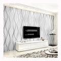 High Grade Non-Woven Flocking Wallpapers Simple Curve Style Moisture-Proof Fireproof Sound-Absorbing Soundproof Administration