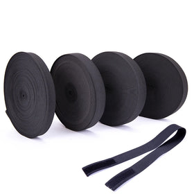 Wholesale 40m/Roll Knitted Webbing Flat Woven Belt Band Nylon Printed Logo Frontal Lace Wig Slayer Custom Elastic Band for Wigs