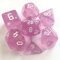 Wholesale Custom Logo Glitter D20 Polyhedral Dice 7PCS Transparent Acrylic