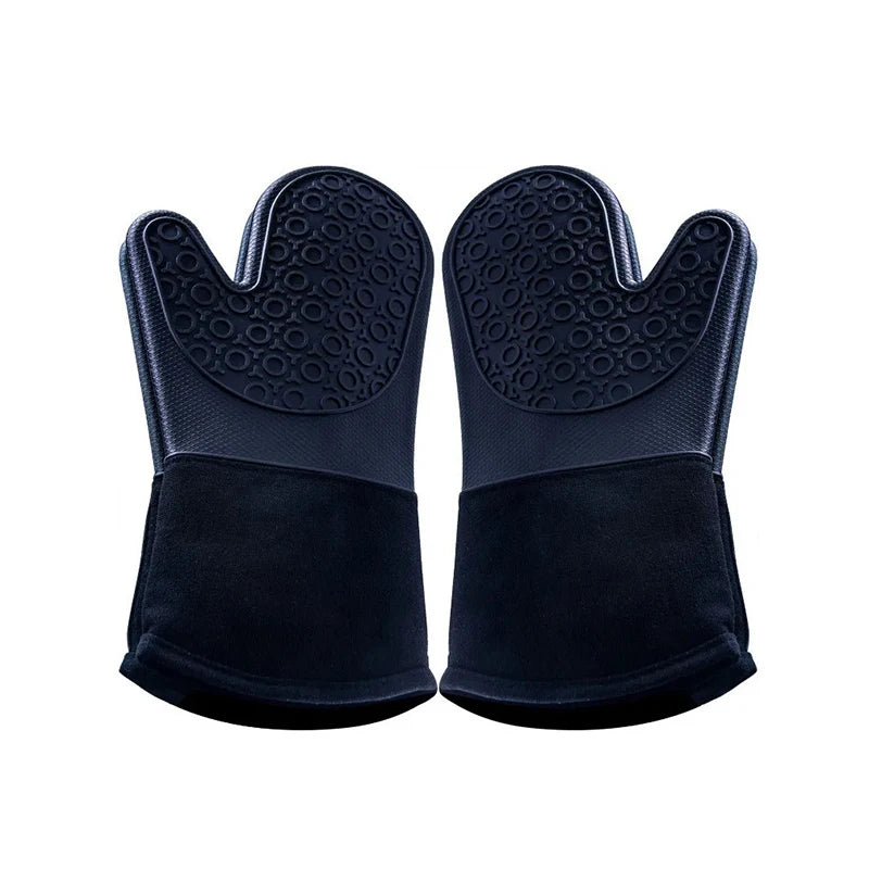 Best Price Custom Durable Heat Proof Kitchen Oven Mitts 170g Silicone Gloves for Baking and Grilling