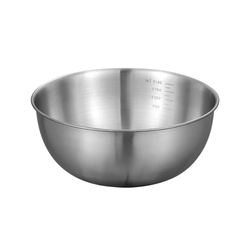 Stainless Steel Salad Bowl Cold Noodles Fruit Egg Mixing Home Cooking Korean Stainless Steel Salad Bowl