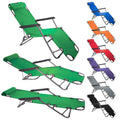 Garden Zero Gravity Chair Outdoor Recliner Metal Lounge Chair Folding Beach Chair