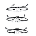 Waterproof Fashion Sun Moon Star Charm String Braided Adjustable Bracelet Handmade Sun and Moon Wax Rope Braided Couple Bracelet