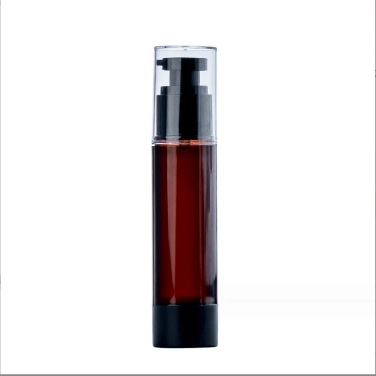 5 100ML Brown Light Avoidant Vacuum Bottle for Liquid Foundation Face Cream Shampoo Blush-Plastic Spray Flask
