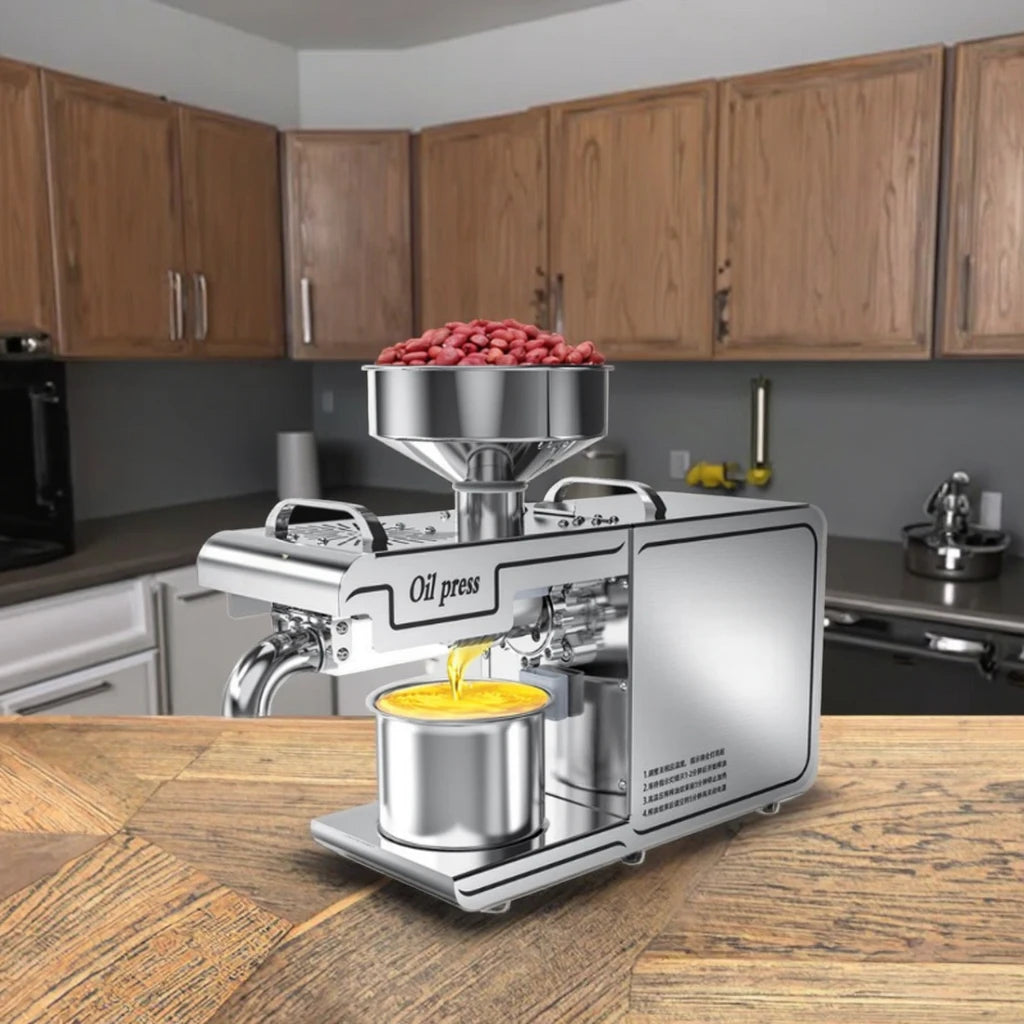 Home Use Mini Oil Press Machine Cold Press for Peanut Almond Sesame Seeds Automatic Operation