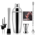 Factory Price 7 Pieces Bartending Tools 750 ml Cocktail Shaker Set Premium Stainless Steel Bartender Kit