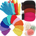 Wholesale Exfoliating Nylon Bath Gloves Bath Shower Soft Material Rayon Korean Deep Cleaning Body Scrub Gloves Exfoliating Mitt