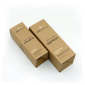 Customize Kraft Folding Cardboard for  Cosmetic Products Brown Kraft Paper Box with Gold Foil Stamping logo