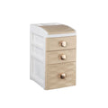 Haogle Household Make up Tissue Sundries Containers Storage Box Three Layers Plastic Drawers Flat Top Desktop Cabinet