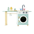 Wooden Washing Machine Children'S Play House Drum Washing Machine Simulation Toy Wooden Realistic Washing Machine Simulation Set