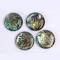 Pendant Gemstone 12 Constellations Flat Bottom Cabochon Mother of Pearl Shell Twelve Constellations