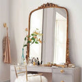 Antique Oversize Large Full Length Flower Decor Floor Mirror