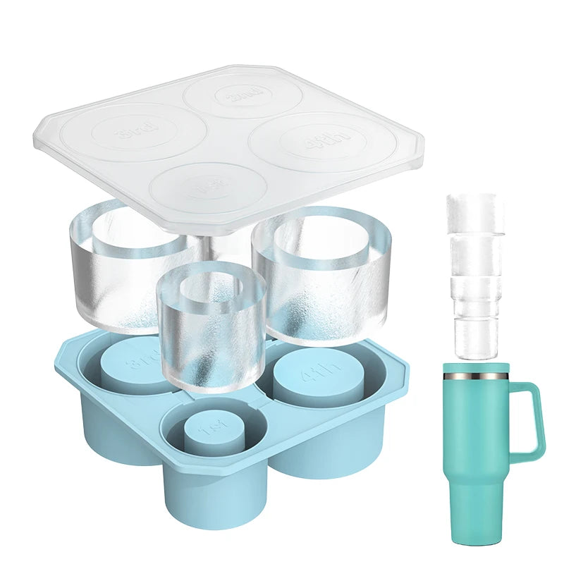 KingKam Eco-Friendly Food-Grade Silicone Square Ice Cube Mold Ice Cream Tools for Tumbler Cup Ice Cream Maker Custom Logo