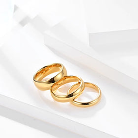 Simplified 18K Gold Tungsten Steel Ring Men's Rings Stainless Steel Other Fashion Accessories Fine Jewelry Rings