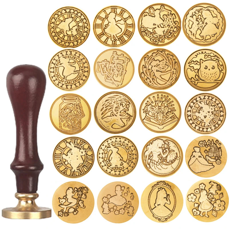 Alice Town Series Wax Seal Stamp Brass Head Logo Clear Tampon for Scrapbooking 2022 for Teachers Baby