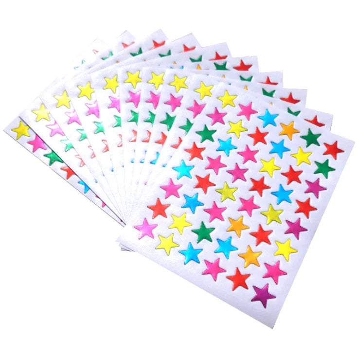 10Pcs Shining Stars Decal School Children Kids Teacher Label Reward Cute Sticker for DIY Scrapbook Decor School Supplies