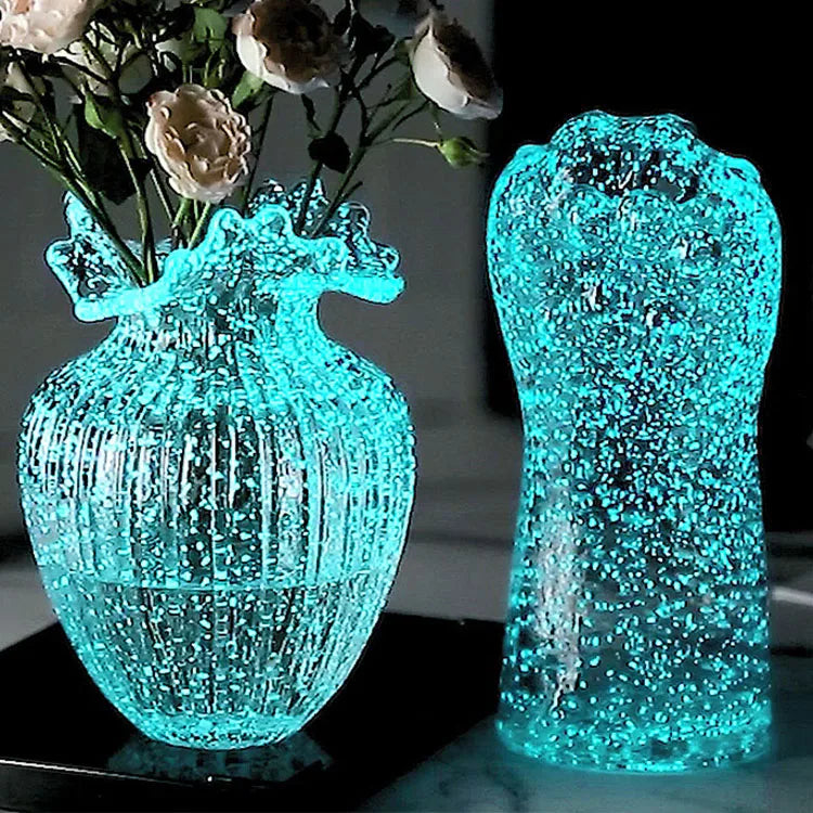 Creative Vase Mouth Home Decoration Cat Claw Fluorescent Vase Star Luminous Glass Vase