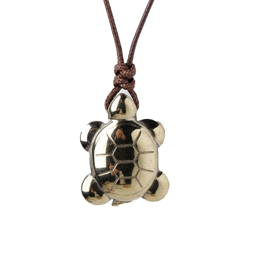 Wholesale Natural Stone Tortoise Carved Crystal Pendant Crafts Ornament