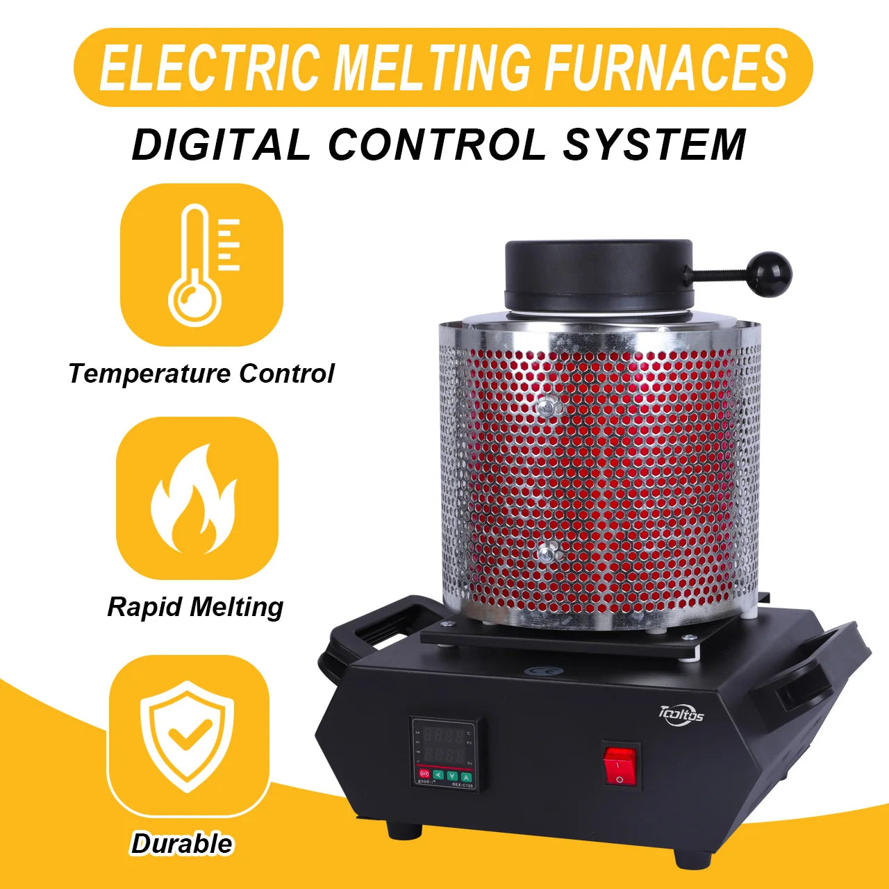 1100â„ƒ Digital Heating Induction Jewelry Melting Machine 3kg Crucible Gold Silver Copper Melting Furnace With Protective Net
